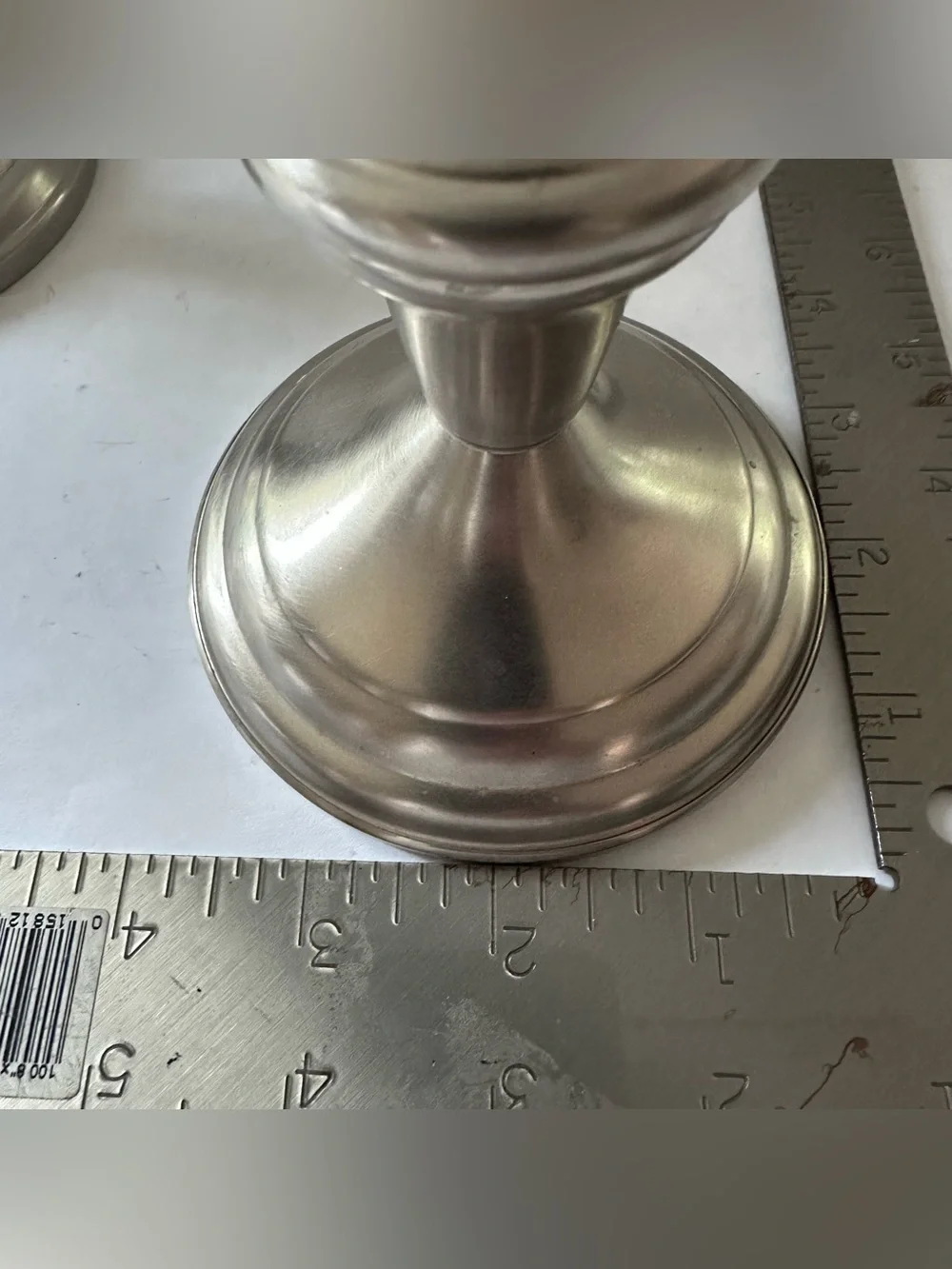 Vintage Pewter Candle Stick Holders Pair FB Rogers Pewterlite Provincetown MCM